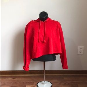 Cropped Red Hoodie